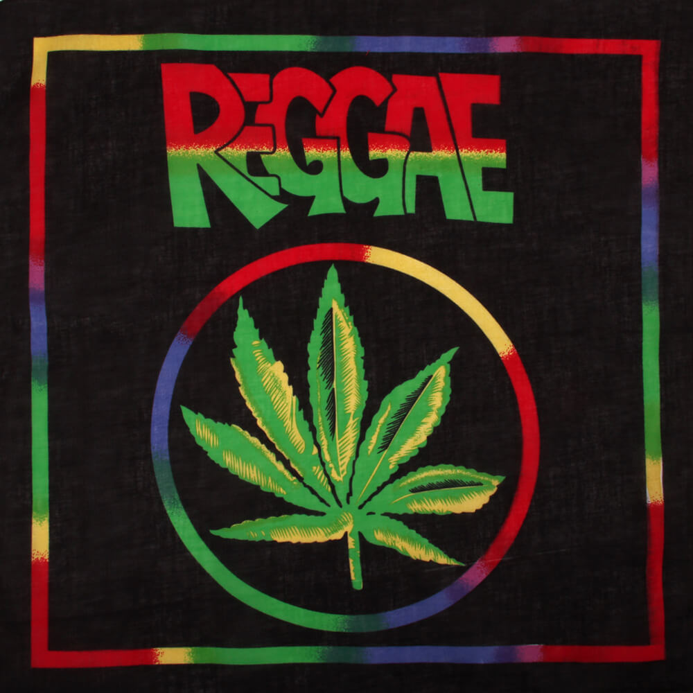 Reggae hampblad svart