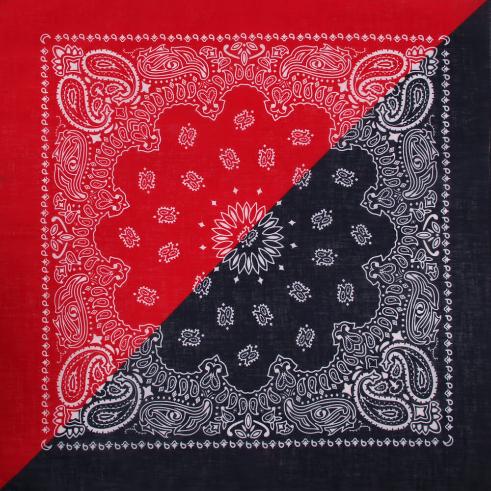 Paisley mörkblå och röd