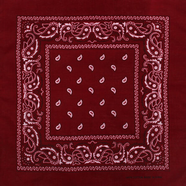 Paisley vinröd/mörkröd