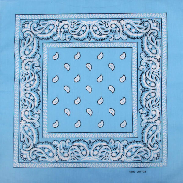 Paisley ljusblå