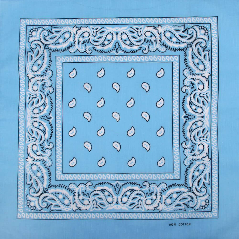 Paisley ljusblå