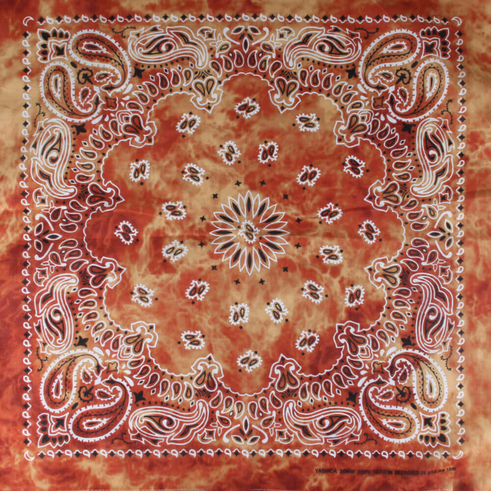 Paisley orangeröda nyanser