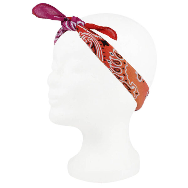 Paisley orange gul lila - Bild 3