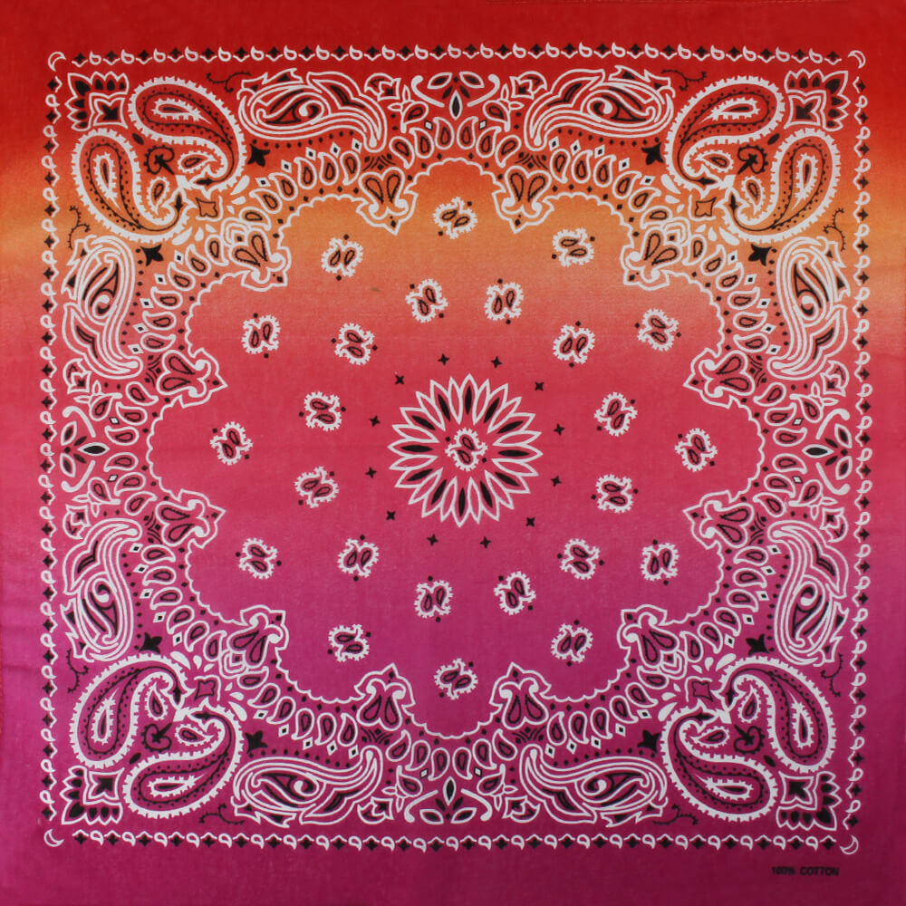 Paisley orange gul lila