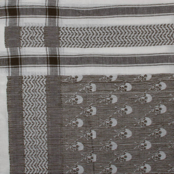 Pali-scarf brun vit rutig med dödskallar - Bild 2