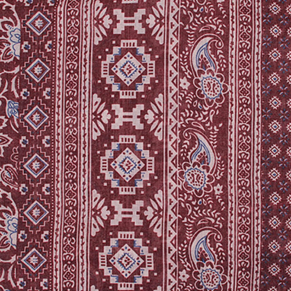 Scarf mörkrosa med ornament - Bild 2