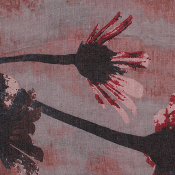 Scarf brun blommig - Bild 2