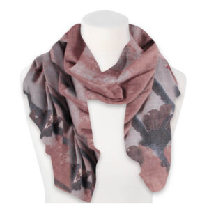 Scarf brun blommig