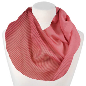 Loop-scarf rosa med ränder