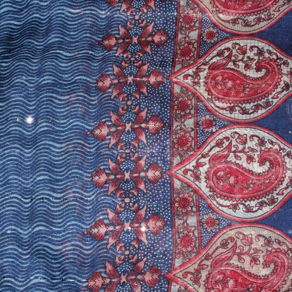 Scarf paljetter paisley blommor - Bild 2