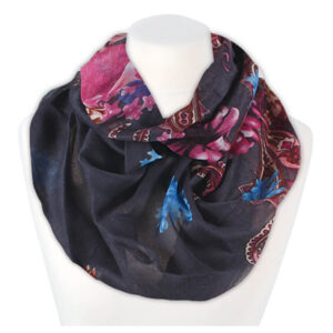 Loop-scarf blommor och ornament