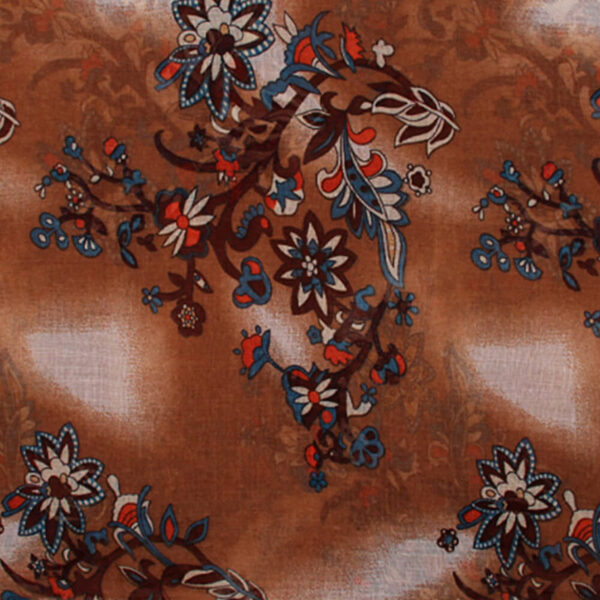 Loop-scarf brun med blommor - Bild 2