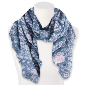 Blå scarf med ornament