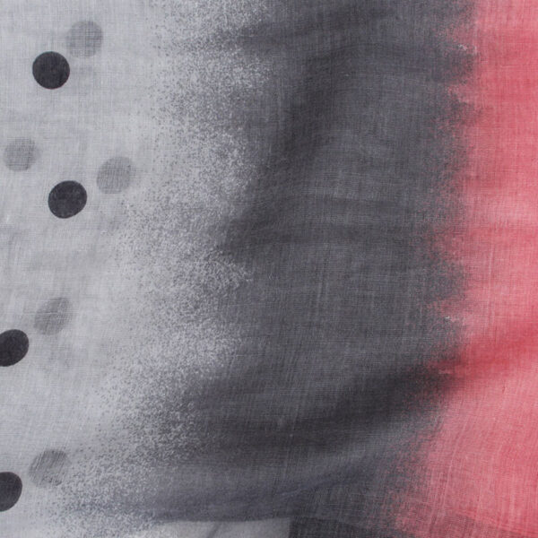 Loop-scarf vit rosa med prickar - Bild 2