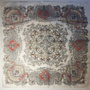 Detaljerad Paisley vit