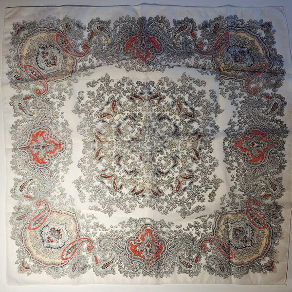 Detaljerad Paisley vit