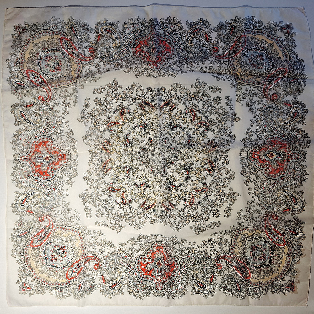 Detaljerad Paisley vit