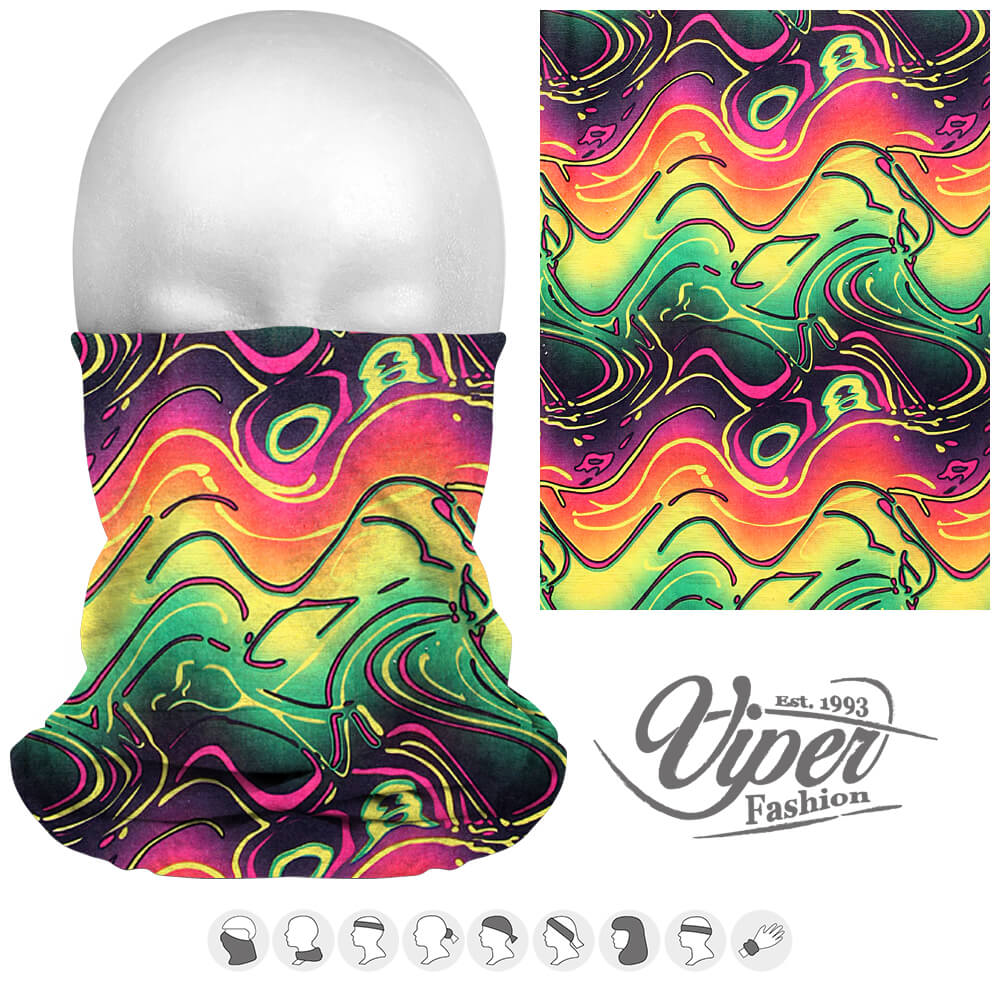 Flerfärgad Tube Bandana