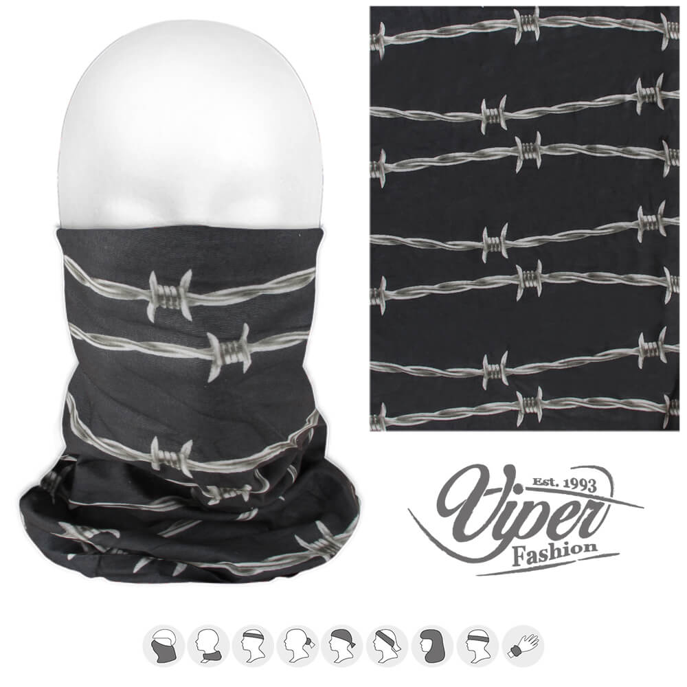 Svart med taggtråd Tube Bandana
