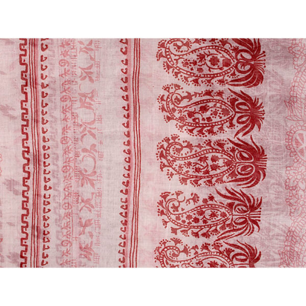 Loop-scarf rosa röd med blommor retro - Bild 2