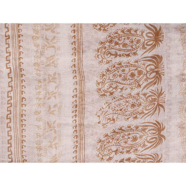 Loop-scarf beige sand med blommor retro - Bild 2