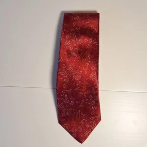 Luca Franzini Röd Paisley slips