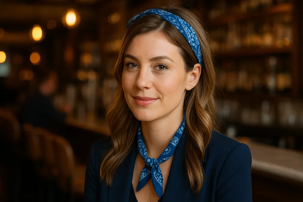 Kvinna med bandana