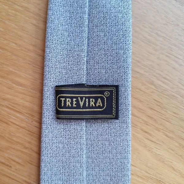 Smal silvergrå slips TreVira - Bild 2