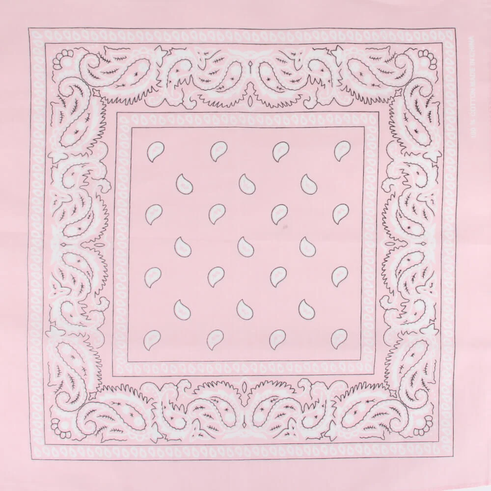 Paisley ljusrosa bandana