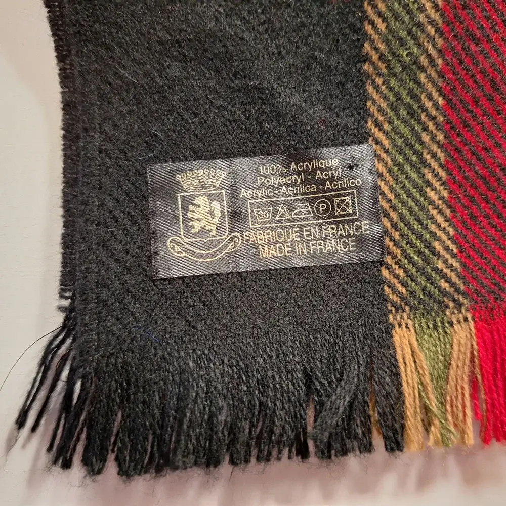 Halsduk röd/svart-rutig - Bild 2